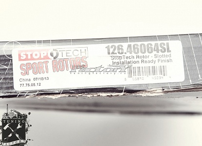 Stoptech Диск тормозной (передний левый) Power Slotted Mitsubishi EVO 7/8/9