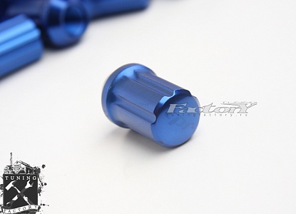 TPI Кованные алюминиевые узкие гайки SD Nuts, резьба 12x1.5, синие