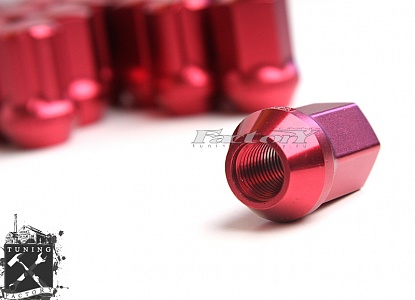 TPI Кованные алюминиевые гайки с секреткой XR NUTS, резьба 12x1.5, красные