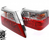 Фонари для Mercedes-Benz W124, красные/ хром