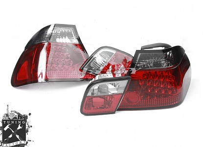 Фонари светодиодные для BMW E46, тонированные/ красные