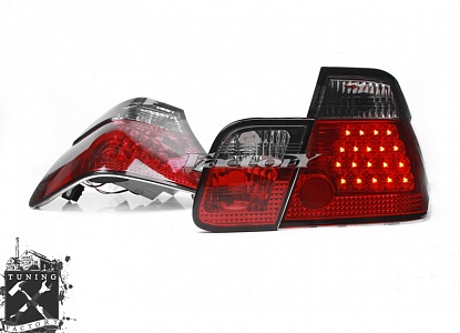 Фонари светодиодные для BMW E46, тонированные/ красные