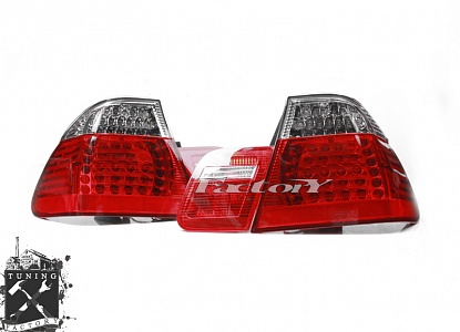 Фонари светодиодные для BMW E46, красные/ тонированные
