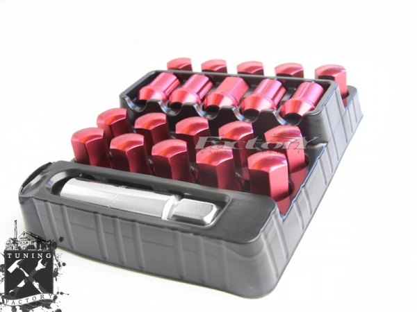 TPI Кованные алюминиевые гайки с секреткой XR NUTS, резьба 12x1.25, красные