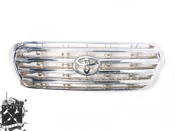 Решетка радиатора для Toyota Land Cruiser 200, хром с логотипом