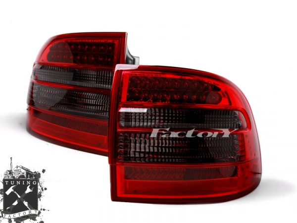 Фонари для Porsche Cayenne, красные/тонированные