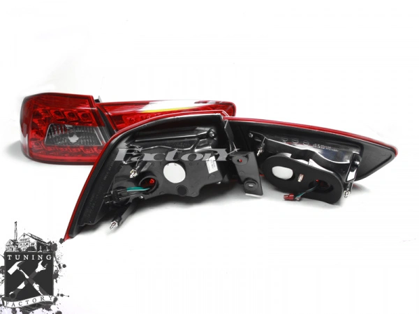 Фонари для Mitsubishi Lancer 10, красные/ тонированные