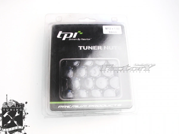 TPI Стальные узкие гайки Tuner Nuts, резьба 12x1.5, черные