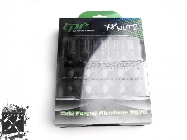 TPI Кованные алюминиевые гайки с секреткой XR Nuts, резьба 12x1.25, черные