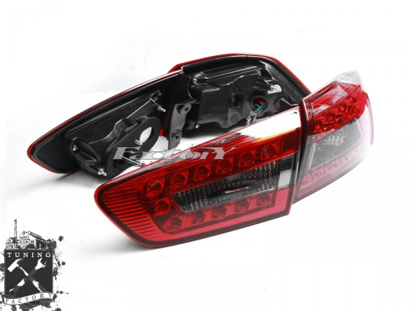 Фонари для Mitsubishi Lancer 10, красные/ тонированные
