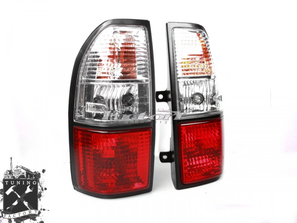 Фонари для Toyota Land Cruiser Prado 90, красные/ хром