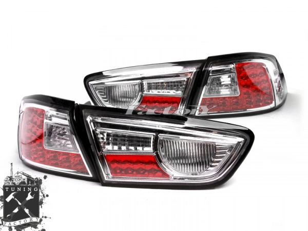 Фонари для Mitsubishi Lancer 10, хром