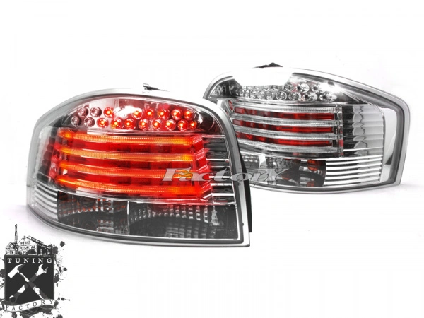 Фонари для Audi A3 8P, хром
