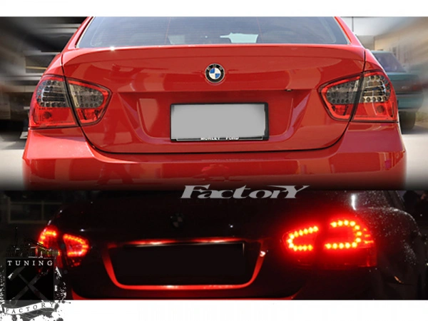 Фонари светодиодные для BMW E90, тонированные/ красные