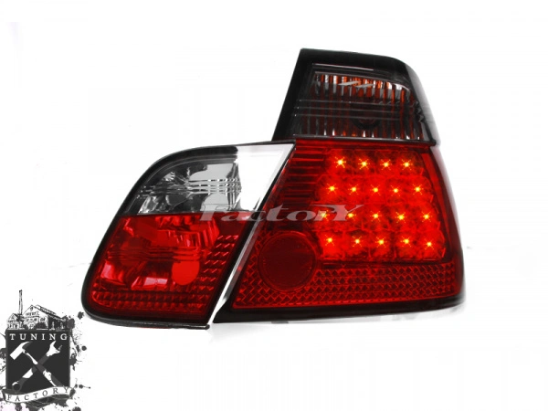 Фонари для BMW E46, красные/ тонированные