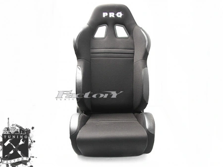 Сидение тканевое, черное с вставками