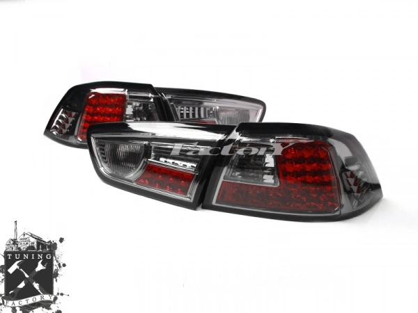 Фонари для Mitsubishi Lancer 10, хром/ тонированный