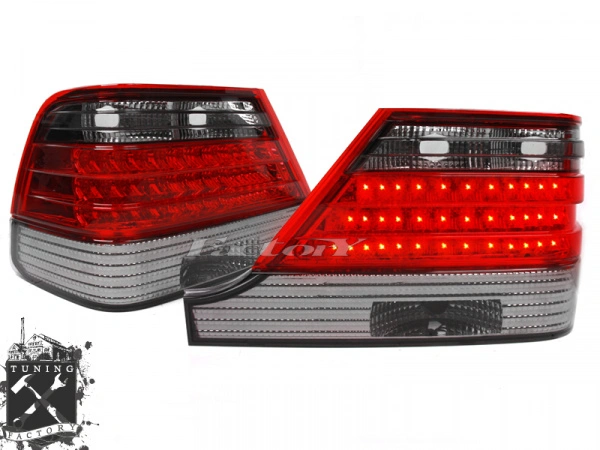 Фонари для Mercedes-Benz W140, красные/ тонированные