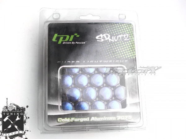 TPI Кованные алюминиевые узкие гайки SD Nuts, резьба 12x1.5, синие