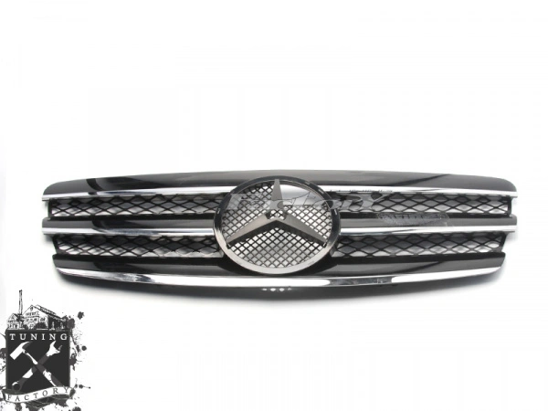 Решетка радиатора для Mercedes-Benz W211, черная, без эмблемы