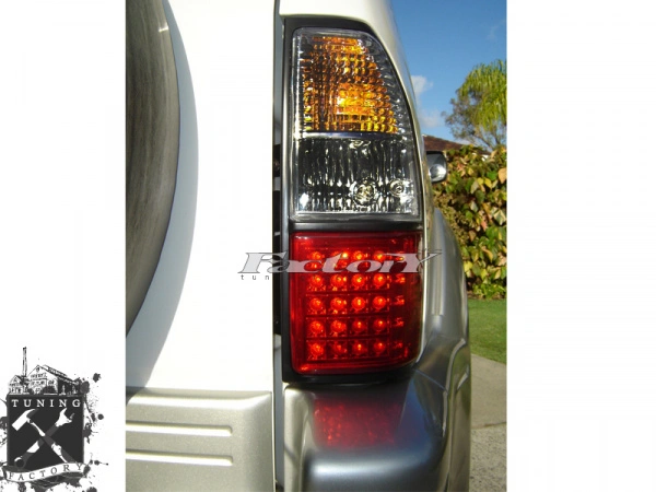Фонари для Toyota Land Cruiser Prado 90, красные/ тонированные