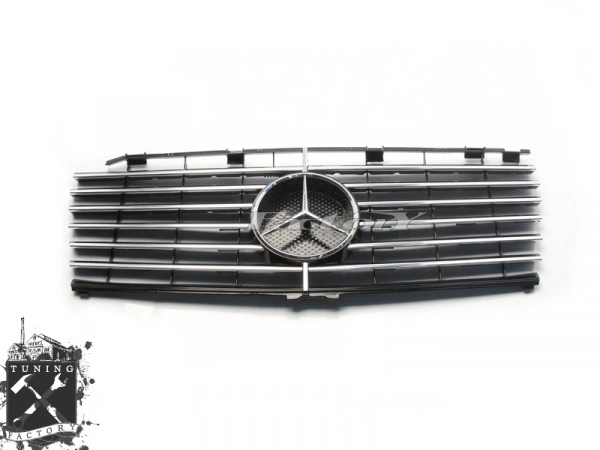 Решетка радиатора для Mercedes-Benz W124, черная, без рамки.