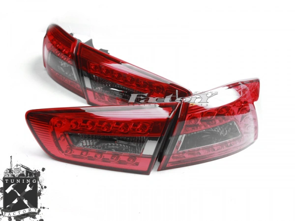 Фонари для Mitsubishi Lancer 10, красные/ тонированные