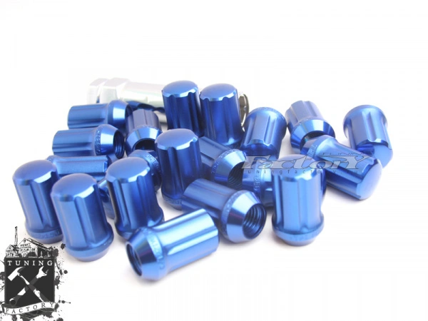 TPI Кованные алюминиевые узкие гайки SD Nuts, резьба 12x1.5, синие
