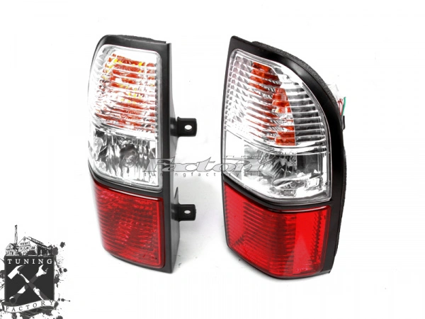 Фонари для Toyota Land Cruiser Prado 90, красные/ хром