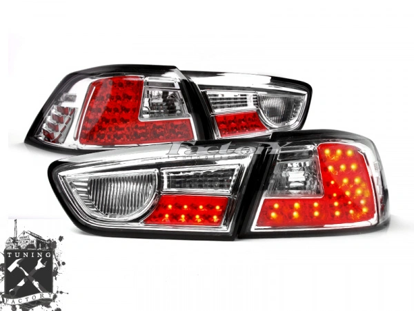 Фонари для Mitsubishi Lancer 10, хром