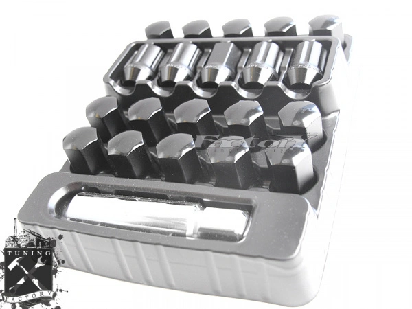 TPI Кованные алюминиевые гайки с секреткой XR Nuts, резьба 12x1.25, черные