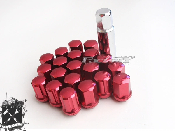 TPI Кованные алюминиевые гайки с секреткой XR NUTS, резьба 12x1.25, красные