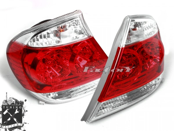 Фонари для Toyota Camry V30, красные/ хром