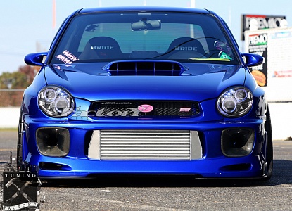 Фары с "angel eyes" для Subaru Impreza GD 01-02, хром