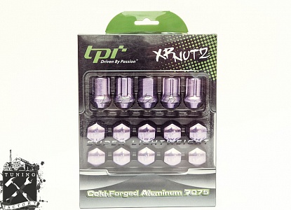TPI Кованные алюм-вые гайки с секреткой XR NUTS, резьба 12x1.25, фиолетовые