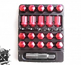 TPI Кованные алюминиевые гайки с секреткой XR NUTS, резьба 12x1.5, красные