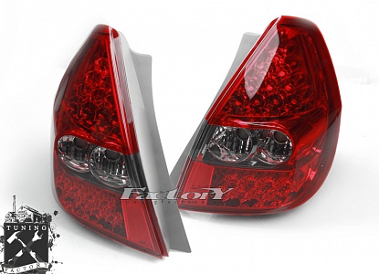 Фонари светодиодные для Honda Jazz/ Fit GD, тонированный красный