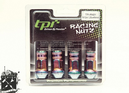 TPI Спортивные кованые стальные гайки NSF Racing Nuts резьба M12х1.25, полярный 