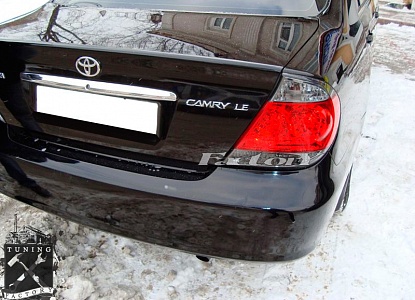 Фонари для Toyota Camry V30, красные/ хром