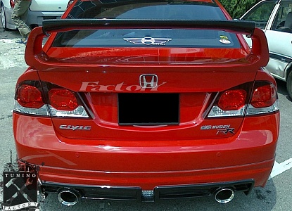 Спойлер Mugen RR для Honda Civic 8, карбон