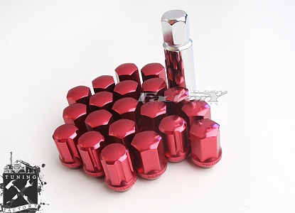 TPI Кованные алюминиевые гайки с секреткой XR NUTS, резьба 12x1.25, красные